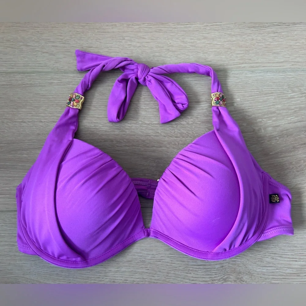 La vie en Rose padded halter swim top Pink Size Small - Picture 1 of 4